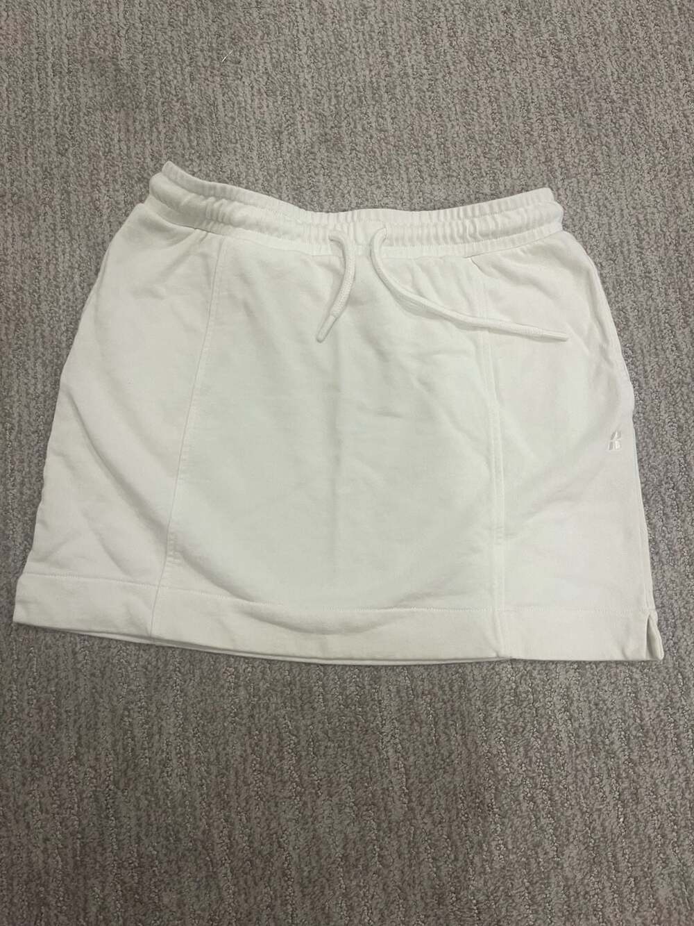 Sweaty Betty London White Drawstring Elastic Waist Skort